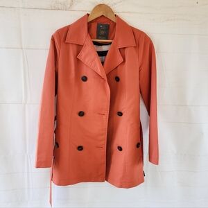 Mo Urban Orange Trench Coat Size M